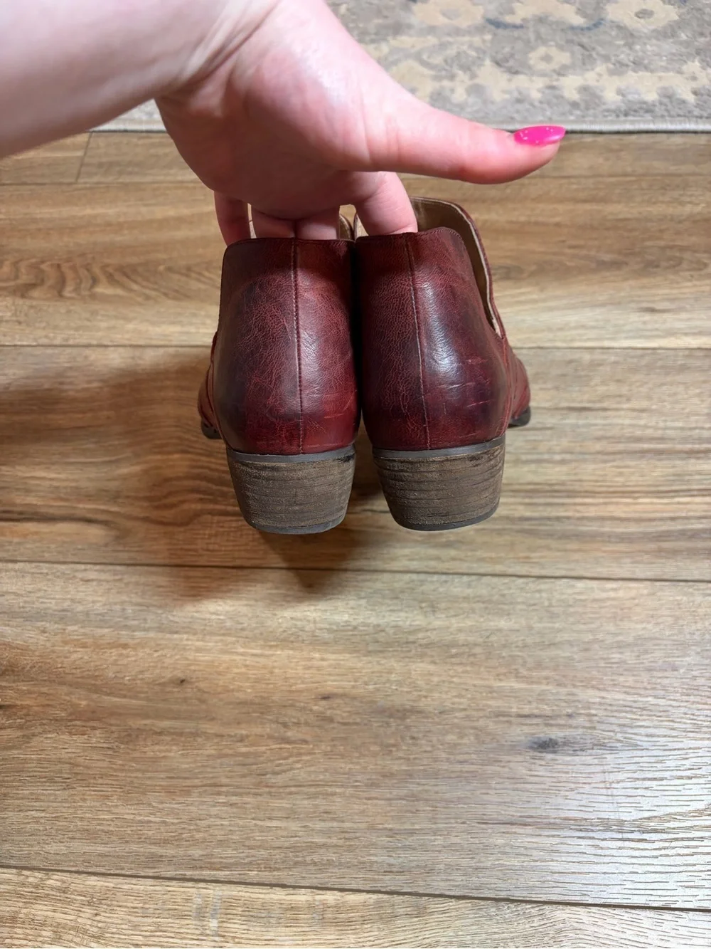 Anthropologie Seychelles Boho Deep Sea woven leather ankle booties in red